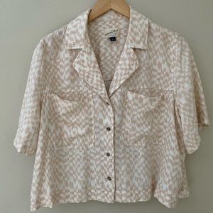 Universal Threads Long Crop Button Up